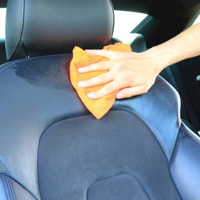 Cleaning leather car seats