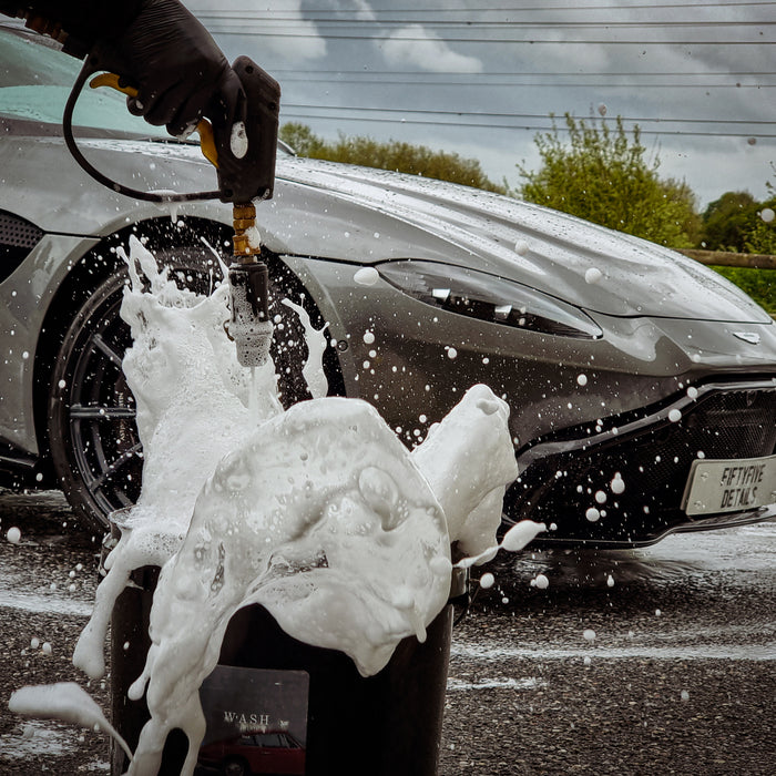 Washing a car damages the paintwork unless the dirt and grit is removed beforehand.
